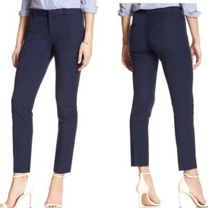 NWT Banana Republic Modern Sloan Skinny Fit Ankle Length Pant Navy 2P Petite